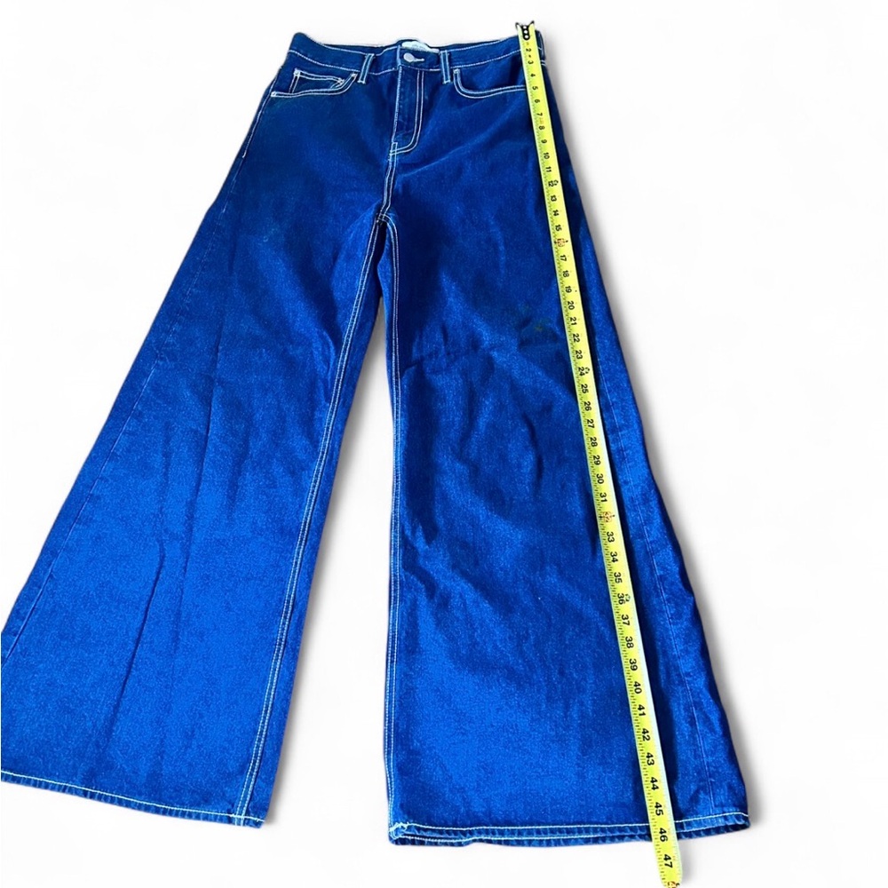 Zara Dark Blue Flare Jeans - Picture 8 of 11